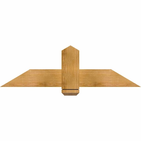 Ekena Millwork Eugene Rough Sawn Timber Gable Bracket, Western Red Cedar, 48"W x 14"H x 2"D x 6"F, 7/12 Pitch GBW048X14X0206EUG00RWR